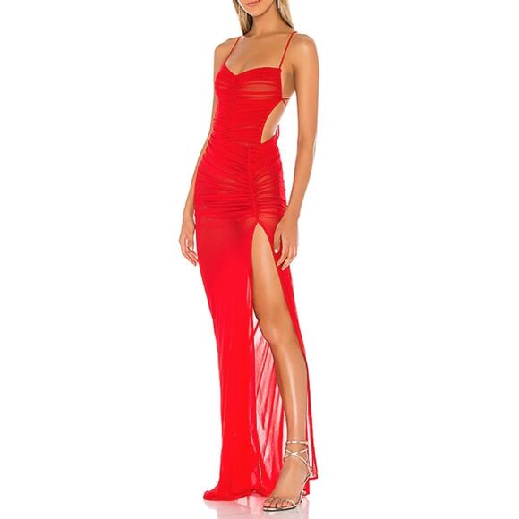 Michael Costello Red Maxi Dress - Picture 1 of 4